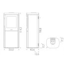 Hwam 4540 (M) Glastür Schwarz