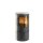 Hwam 3640 (M) Glastür Schwarz mit Natursteinverkleidung Moca Cream