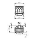 Jotul F 400 ECO ohne Glastür Sprossen, elfenbeinfarbe emailliert