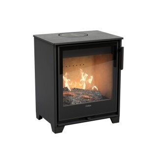 Contura 210G auf niedrigen Beinen Glastür
