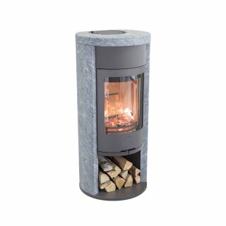 Contura 620T Style grau ohne Warmhaltefach (mit Frontblende)