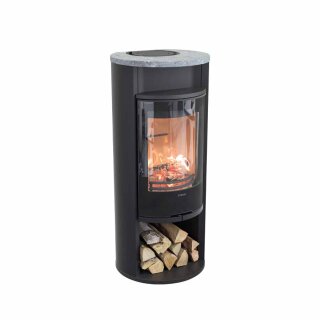 Contura 610G Style Glasfront mit Warmhaltefach Specksteintop