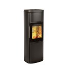 Hwam 4560 (M) Glastür Grau mit Natursteinverkleidung Moca Cream