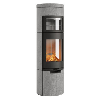 Heta Scan Line 920B grau Glastür Speckstein komplett
